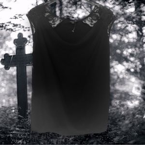Gothic Torrid Lace Shoulder Tank Top ~ HP🎉